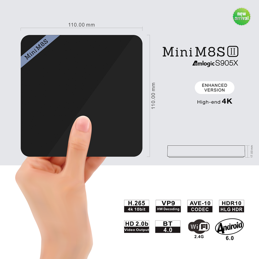 Mini M8S II Amlogic S905X mini PC