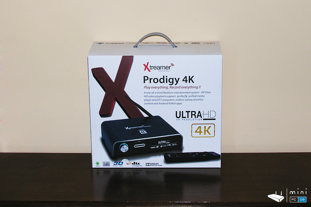 The Xtreamer Prodigy 4K comes in a large box